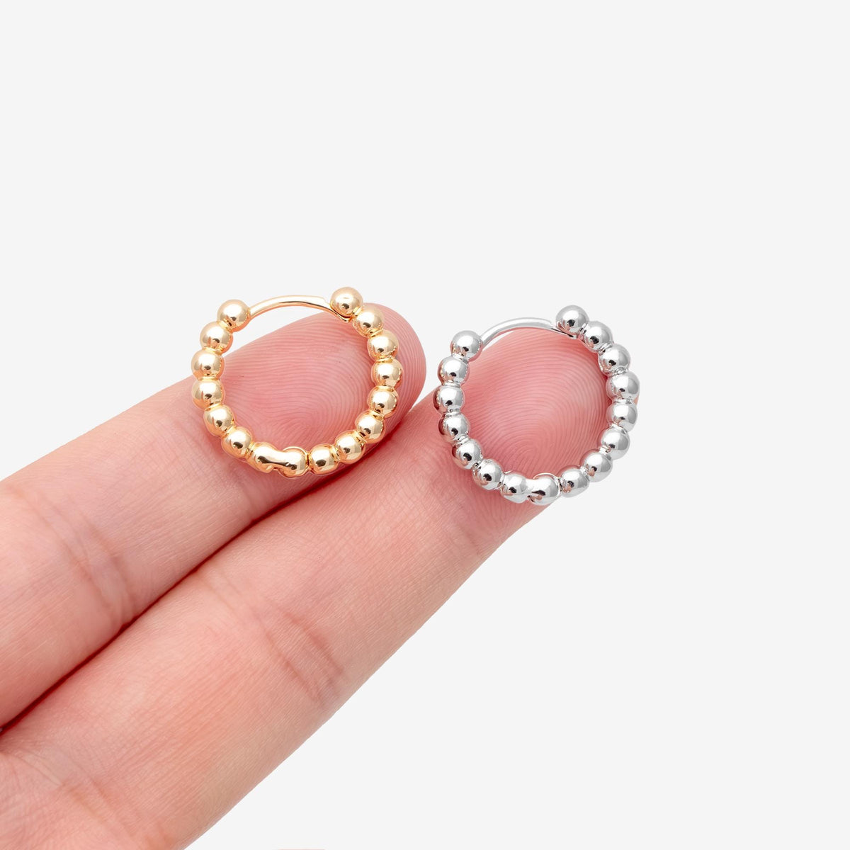 10pcs Gold/ Silver Hoop Earrings, 20mm, Gold Huggie Earrings, Gold Hoops, Huggies (GB-1948)