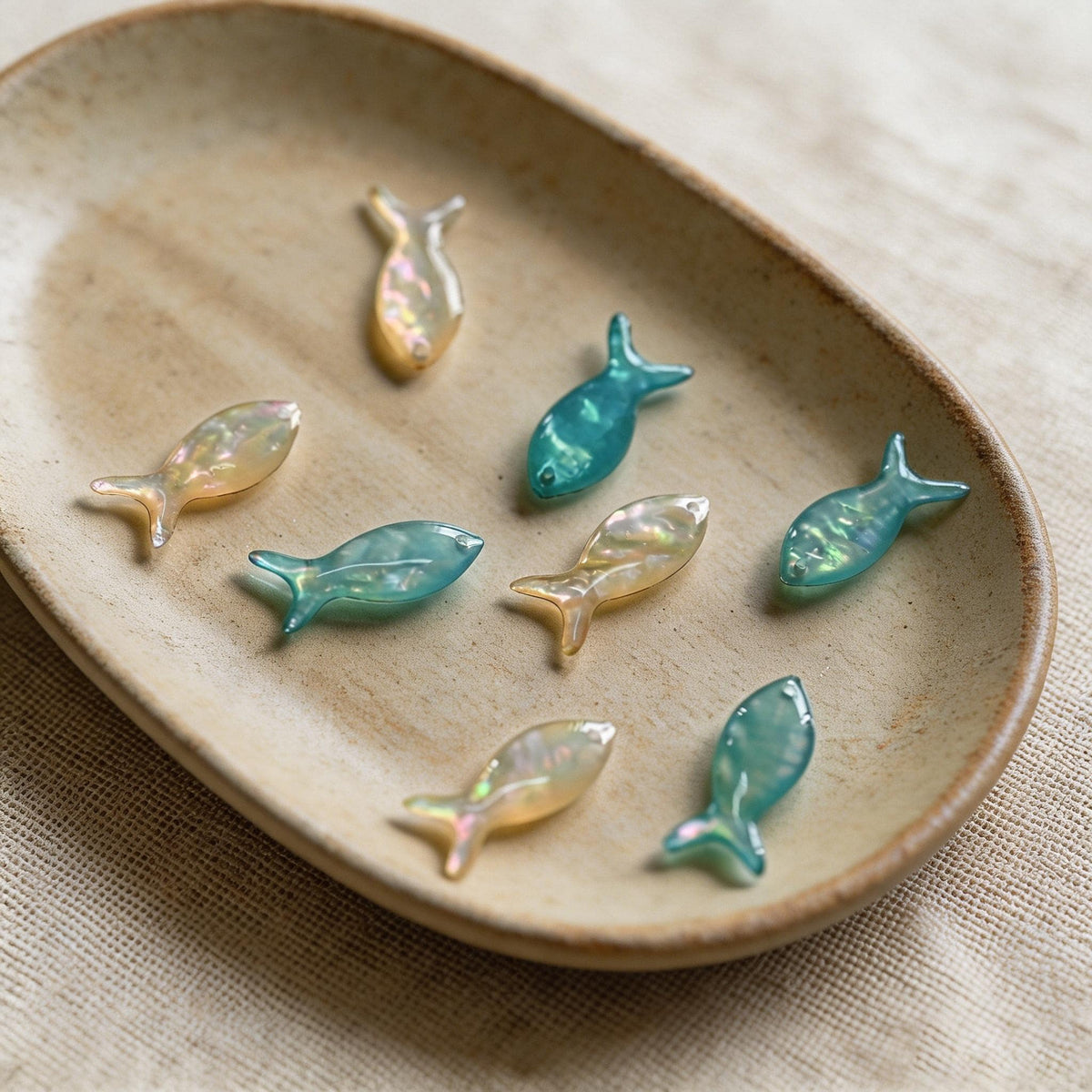 10pcs Enamel Shell Fish Charm, Ocean Jewelry Charm, DIY Earrings Necklace Making Supplies (BK-038)