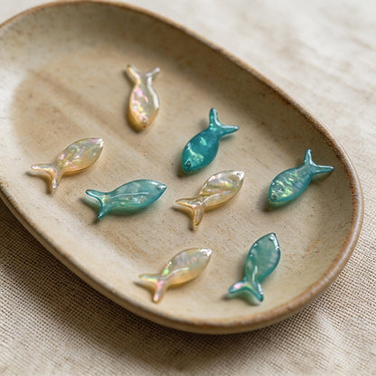 10pcs Enamel Shell Fish Charm, Ocean Jewelry Charm, DIY Earrings Necklace Making Supplies (BK-038)