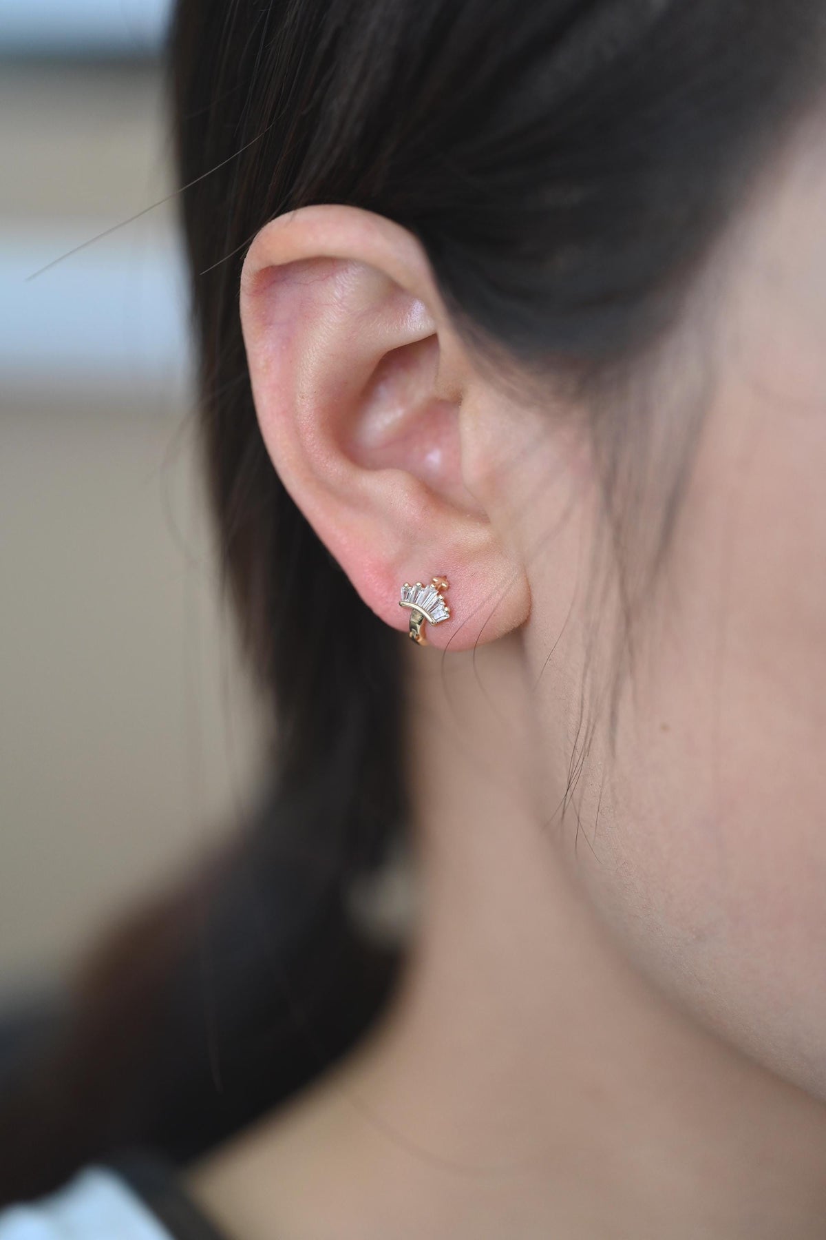 4pcs Gold Tiny Cartilage Hoop Earrings, Tragus Hoop, Rook Hoop, Helix Hoop, Cartilage Hoop, Cartilage Clicker Hoop (GB-3474)