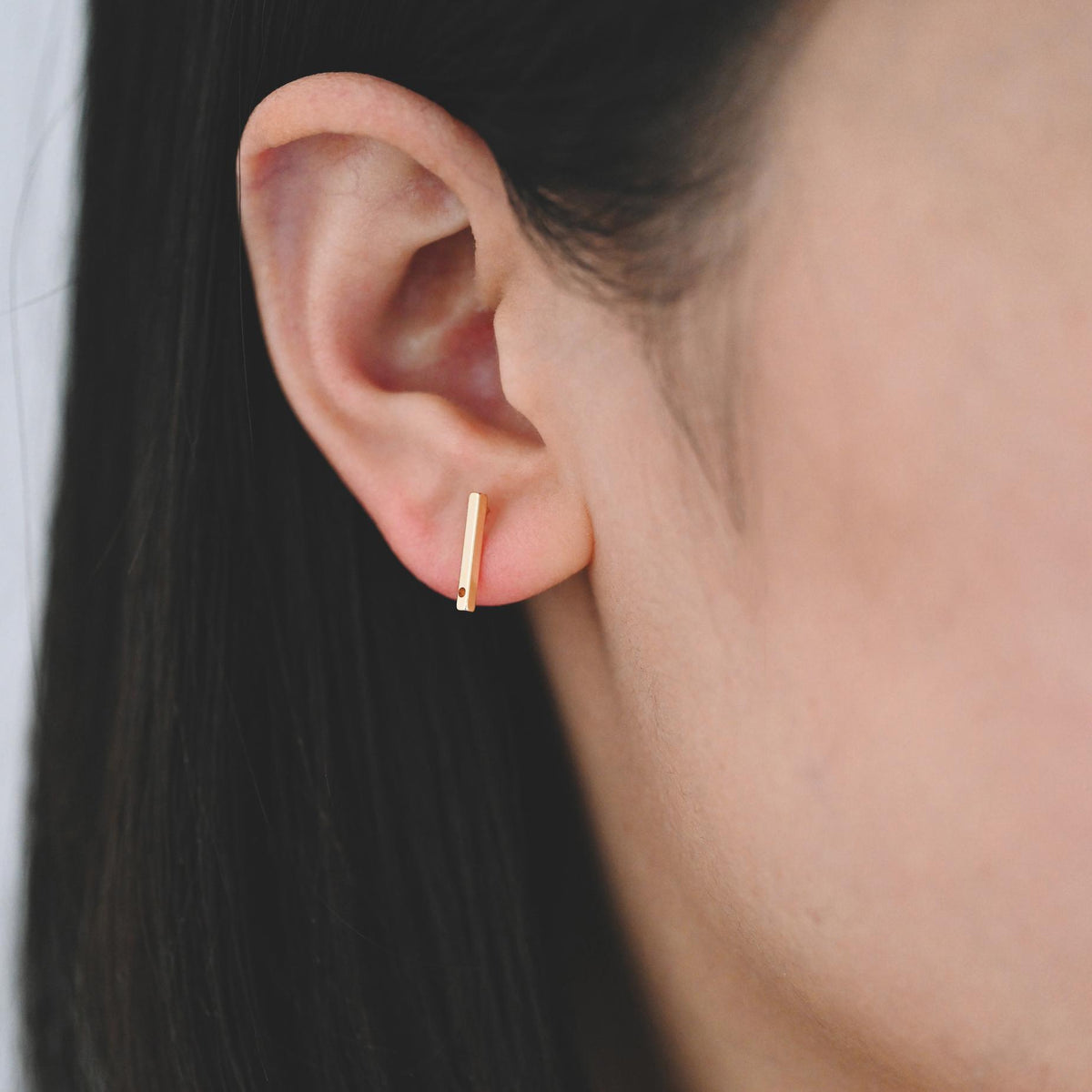 10pcs Gold Ear Posts with Loops, 18K Gold Plated Brass, Square Triangle Rhombus Round, Geometric Stud Earring Components (GB-494)