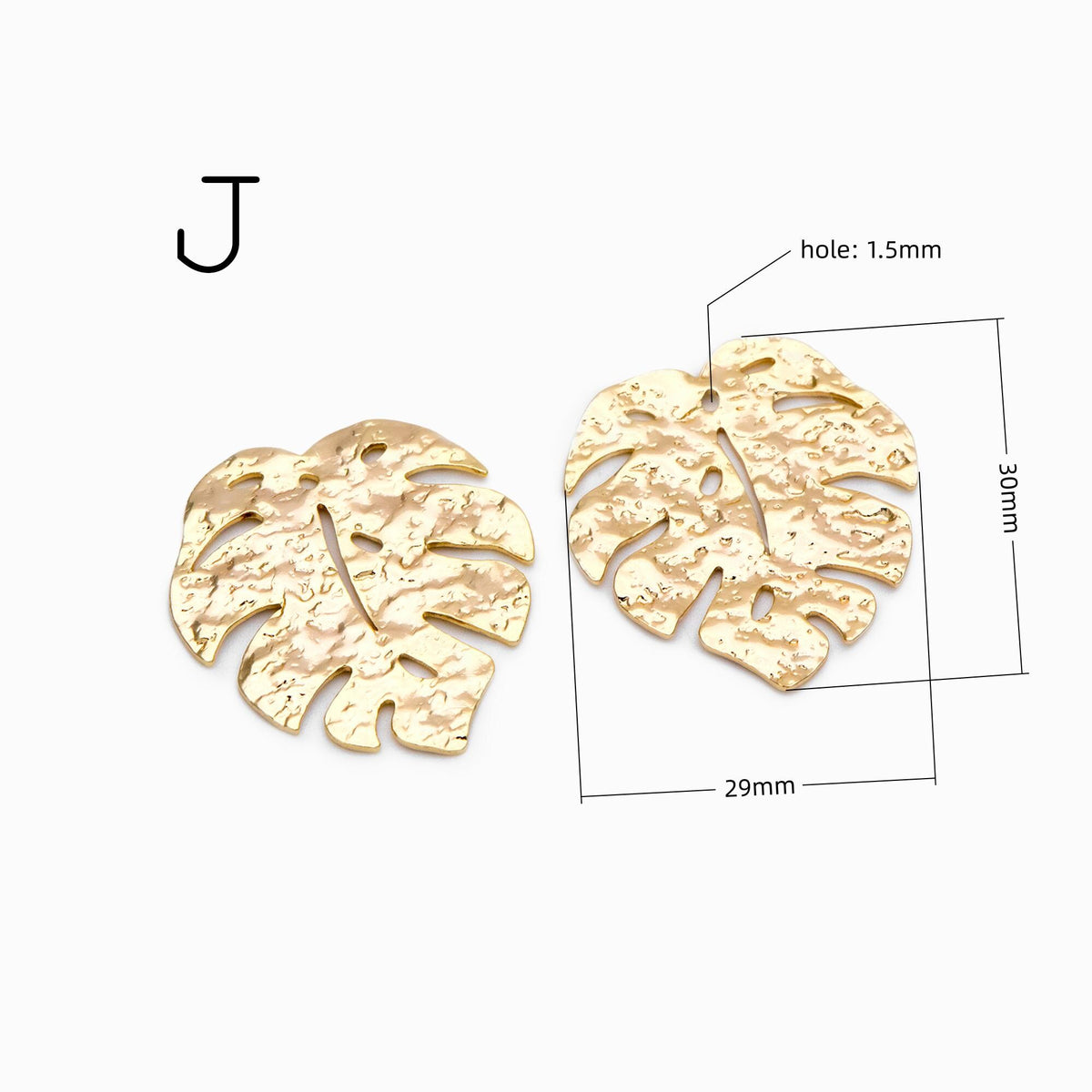 10pcs Gold/ Silver Tone Hammered Charm Connectors, Gold/ Rhodium plated Brass, Rustic Geometric Pendents (GB-1422)
