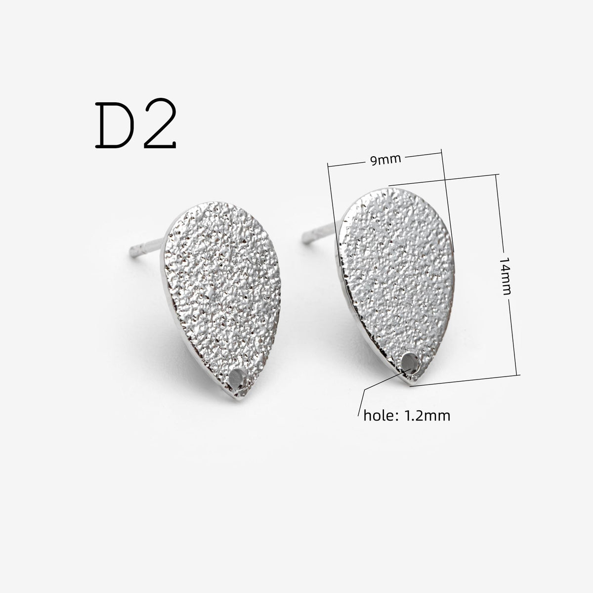 10pcs Gold Curved Rhombus Earring With A Loop, Real Gold Plated Brass Geometric Earring Studs (GB-3214)