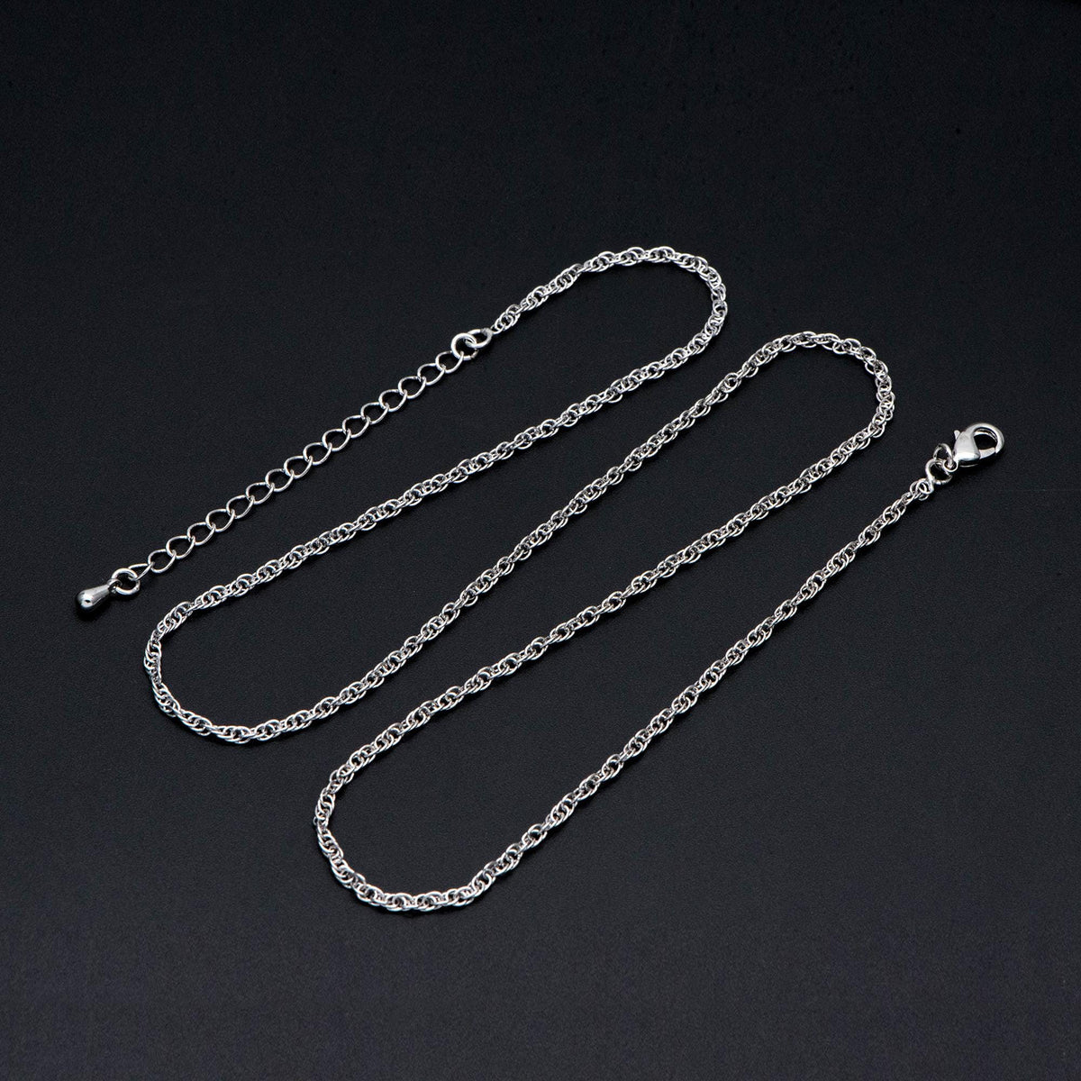 Finished Necklaces 18-20 Inch, Ready to wear Bracelets 6-8 Inch, Adjustable with Extender Chain, 18K Gold plated Brass Chains (#LK-464)