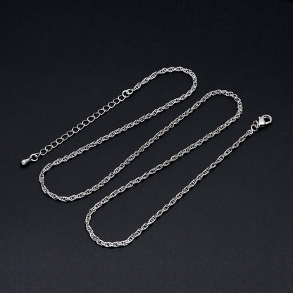 Finished Necklaces 18-20 Inch, Ready to wear Bracelets 6-8 Inch, Adjustable with Extender Chain, 18K Gold plated Brass Chains (#LK-464)