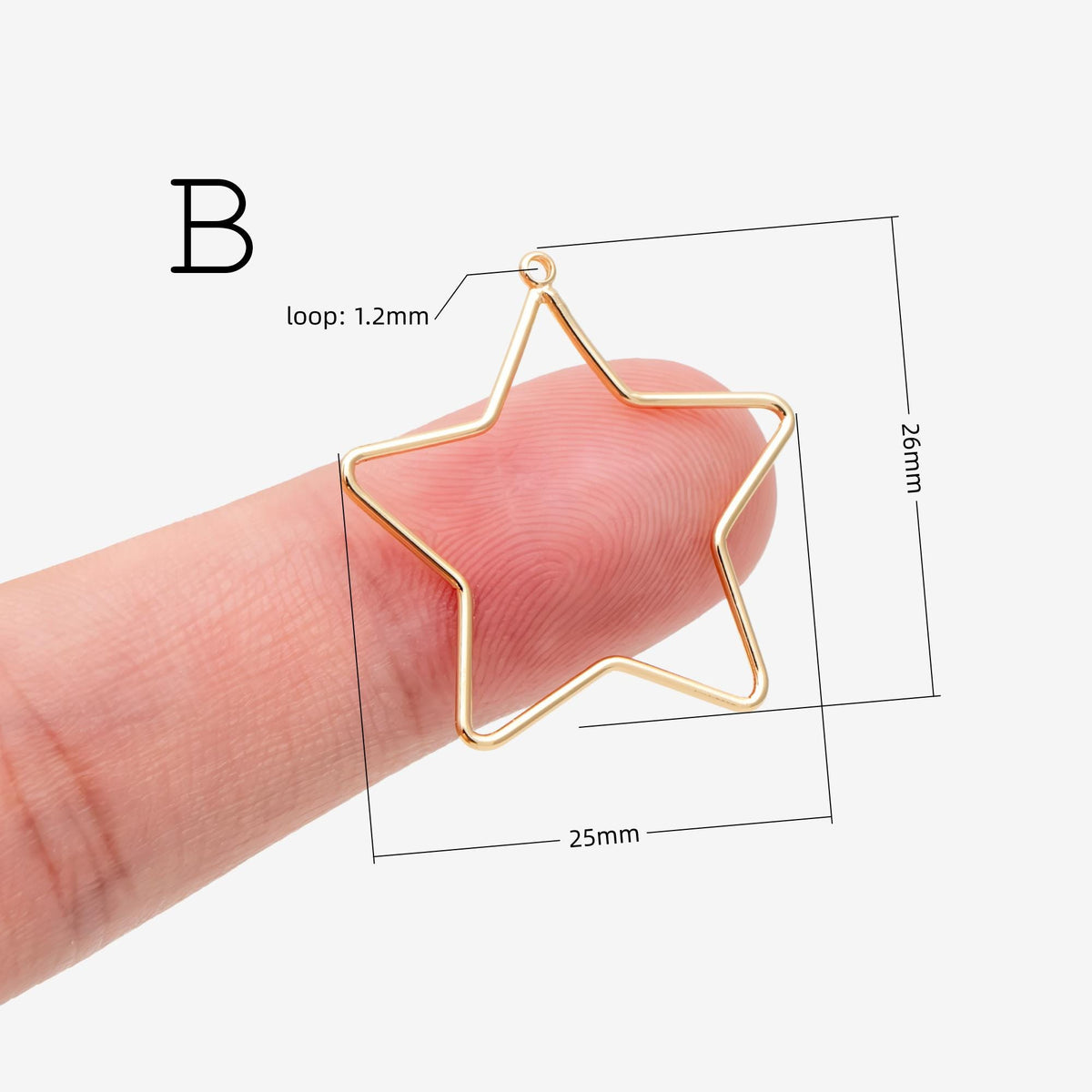 10pcs Gold/ Silver Tone Geometric Charms, 18K Gold/ Rhodium plated Brass Link Pendants, Teardrop Square Rhombus Triangle Heart (GB-368)