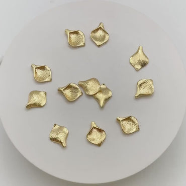 10pcs Gold plated Brass Calla Lily Bead Charms 17mm, Lead Nickel Free (GB-063)