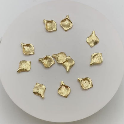 10pcs Gold plated Brass Calla Lily Bead Charms 17mm, Lead Nickel Free (GB-063)