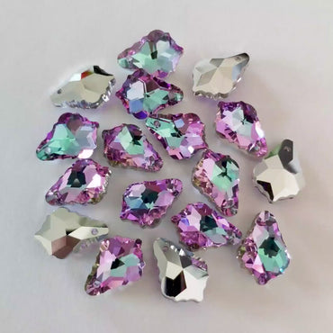 20pcs Teardrop Crystal Chandelier Beads 16mm, Faceted Glass Leaf Charms,  (TS-107)