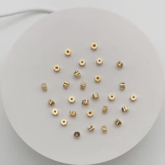 20pcs Gold Gear Round Spacer Beads 5mm,  Jewelry Making Supplies Wholesale (GB-3191)