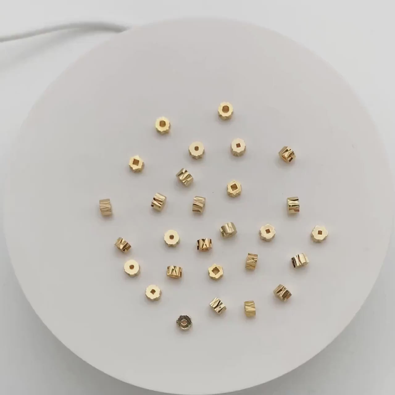 20pcs Gold Gear Round Spacer Beads 5mm,  Jewelry Making Supplies Wholesale (GB-3191)
