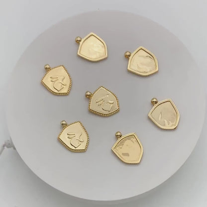 10pcs Gold plated Brass Rabbit Charm, Bunny Animal Pendants 24x18mm (GB-1981)