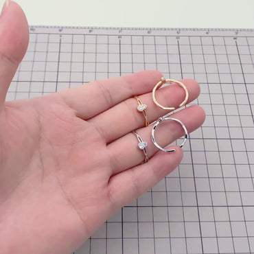 4pcs CZ Pave Gold/ Silver Gourd Ring, Modern Style Ring, Fashion Rings, Dainty Rings, Adjustable Ring (#JZ-008)