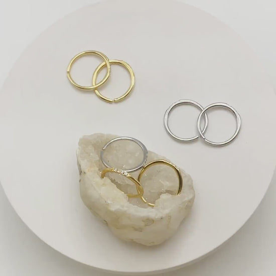 4pcs CZ Pave Minimalist Ring, Dainty Gold/ Silver Ring, Thin Ring, Stackable Ring (#JZ-054)