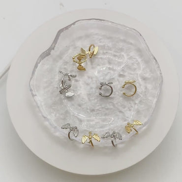 10pcs Gold/ Silver Bat Ear Cuff, Cartilage Ear Cuff, Gold/ Rhodium Plated Brass Ear Cuff, Cartilage Earrings (GB-3570)