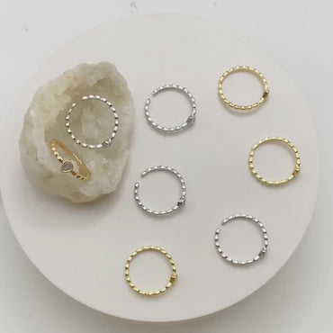 4pcs CZ Pave Gold/ Silver Teardrop Ring, Dainty Ring, Thin Ring, Everyday Ring (#JZ-022-B)