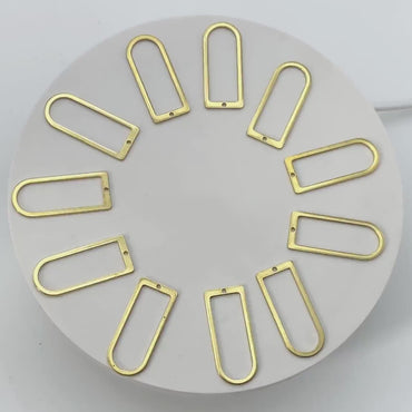 20pcs Raw Brass Link Charm Pendants 30x13mm, Brass Findings Wholesale  (RB-147)