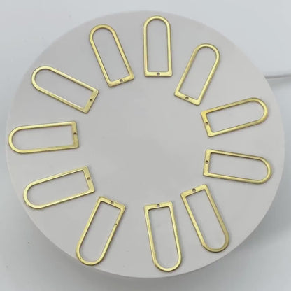 20pcs Raw Brass Link Charm Pendants 30x13mm, Brass Findings Wholesale  (RB-147)