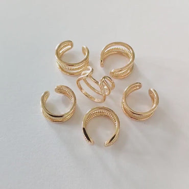 10pcs Gold/ Silver/ Rose Gold Ear Cuff, Cartilage Ear Cuff, Gold Plated Ear Cuff, Cartilage Earrings (GB-2121-B)