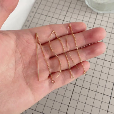 10pcs Ear Threader Findings for Handmade Jewelry, Craft Supplies (GB-1299)