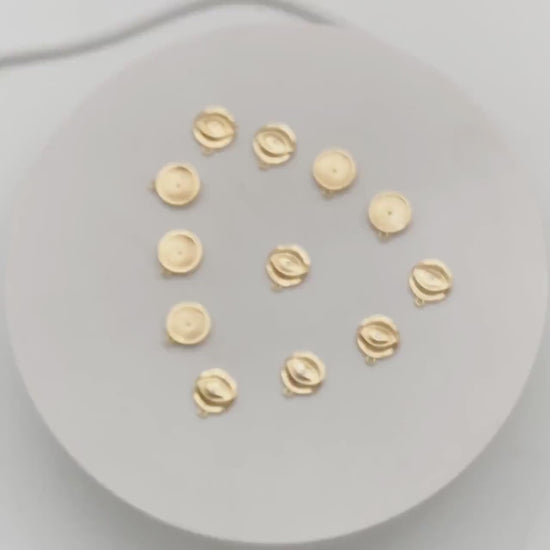 10pcs CZ Pave Gold Evil Eyes Charm, 18K Gold plated Brass, Round Evil Eyes Charm Pendants (GB-2601)