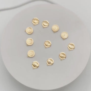 10pcs CZ Pave Gold Evil Eyes Charm, 18K Gold plated Brass, Round Evil Eyes Charm Pendants (GB-2601)