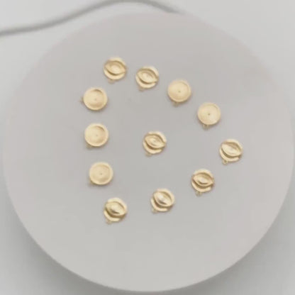 10pcs CZ Pave Gold Evil Eyes Charm, 18K Gold plated Brass, Round Evil Eyes Charm Pendants (GB-2601)