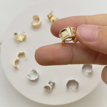 10pcs Gold/ Silver Tone Hoop Earrings, Huggie Earrings, Minimalist Earrings, Small Gold Hoops Earring (GB-4536)