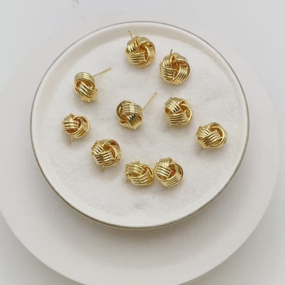 10pcs Knot ear studs, Celtic knot earrings, Minimalist ear stud (GB-1833)