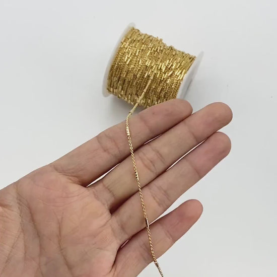 Gold/ Silver plated Brass Chains, Real Gold Designer Chain, 1.5mm Thin Decorative Chains (#LK-127)/ 1 meters=3.3 feet